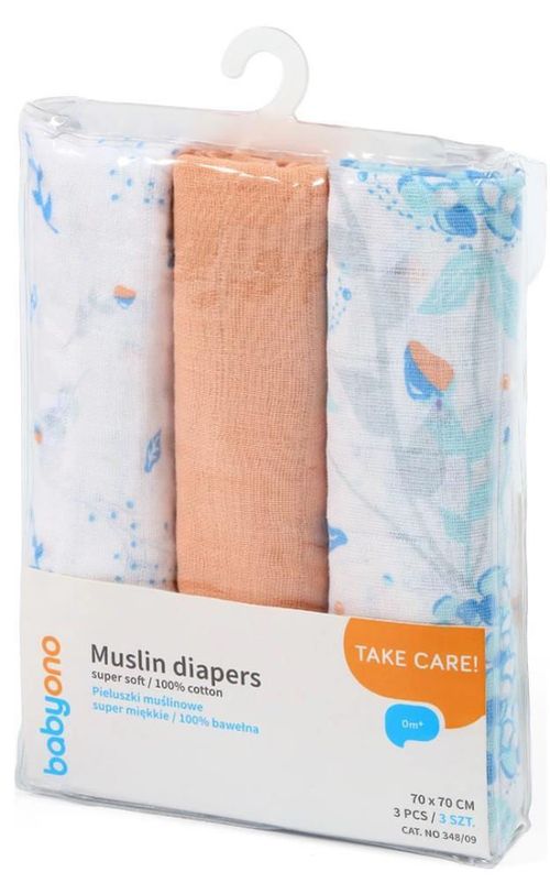 cumpără Accesoriu pentru înfășat BabyOno 348/09 Scutece MUSLINA super moale 3 buc. în Chișinău 