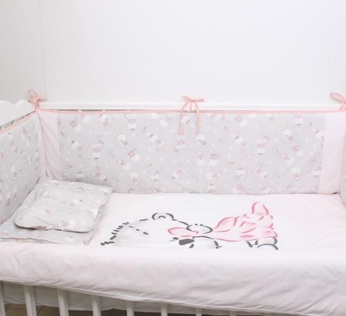 купить Детское постельное белье PernaMea Set lenjerie 8 piese Teddy love Pink (PM.100262/8) в Кишинёве 