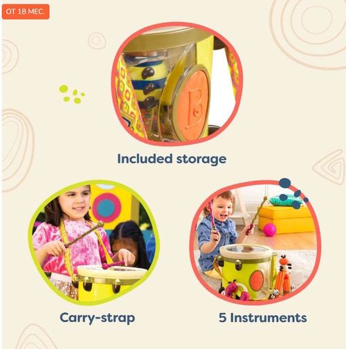 cumpără Jucărie muzicală Battat BX1007X Toba Param-pam-pam, 60356 în Chișinău 