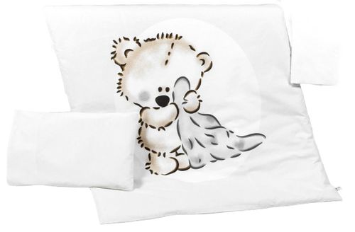 купить Детское постельное белье PernaMea Set lenjerie 3 piese Teddy Love Grey (PM.100468/8) в Кишинёве 