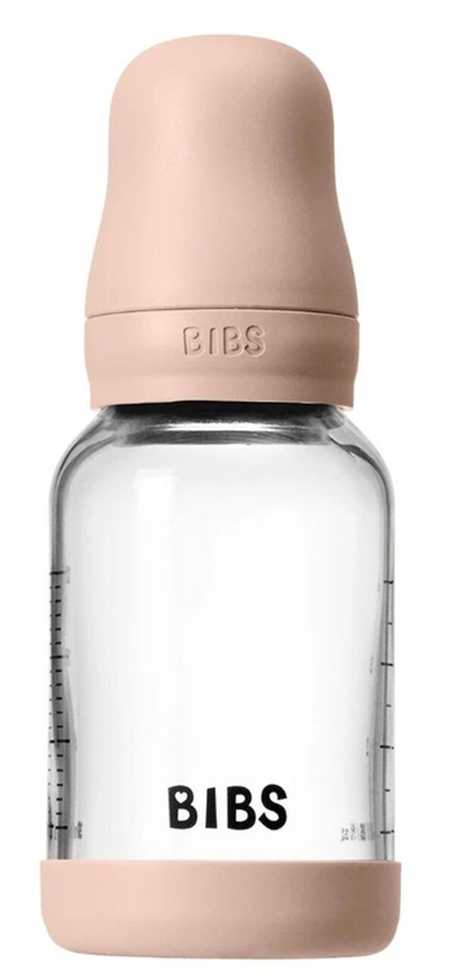 купить Поильник BIBS 50191244 Biberon din sticla anticolici Blush cu tetina din silicon 0+ luni, 120ml в Кишинёве 