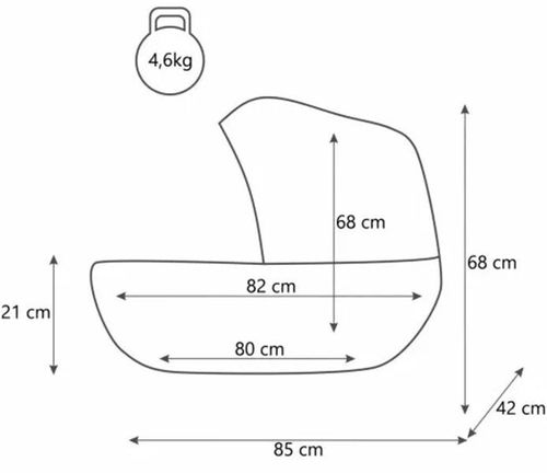 купить Детская коляска Kunert Carucior 2in1 Mata Grey 09C в Кишинёве 