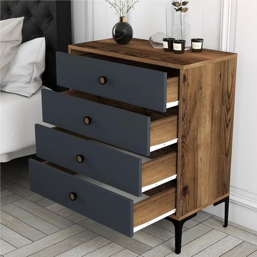 купить Комод Trendy Lizbon 536-Nuc, Antracit 76x90x40cm (GTR001656) в Кишинёве 