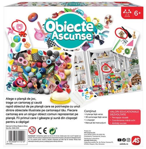 cumpără Joc educativ de masă As Kids 1040-31121 Joc De Societate Obiecte Ascunse în Chișinău 