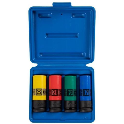 купить Набор головок, бит, насадок King Tony 44904MP02 набор 1/2" ударных головок тонкостенных, 17,19,21,22 в пластиковой защите, в кейсе в Кишинёве 