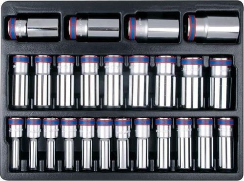 купить Набор головок, бит, насадок King Tony 9-4235MR набор 1/2" головок торцевых, глубоких 12гр., от 8 до 36мм, 25 пр. в Кишинёве 