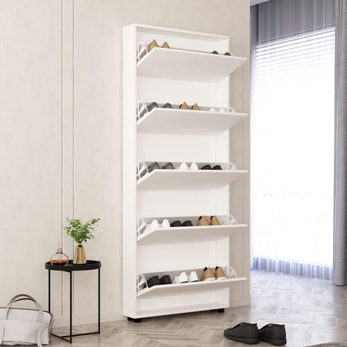 купить Полка для обуви Mobildor-Lux Leo Slim 100x16x203H cm Sonoma в Кишинёве 
