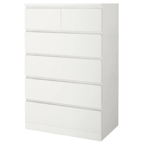 cumpără Comodă Ikea Malm 6 sertare 80x123 (Alb) în Chișinău 
