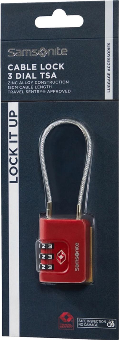cumpără Accesoriu pentru bagaje Samsonite Ta Revolution Cablelock 3 Dial TSA Rosie (155576/1726) în Chișinău 