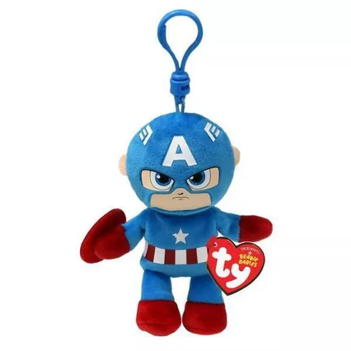 купить Мягкая игрушка TY TY34004 Breloc Căpitan America 12cm в Кишинёве 