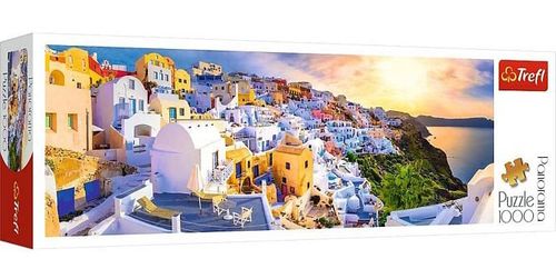 купить Головоломка Trefl 290547 Puzzle 1000 PanoramaSantorini, Greece в Кишинёве 