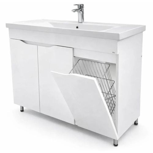 cumpără Dulap pentru lavoar Mashtab 11815 Print cu cos 100cm Alb în Chișinău 