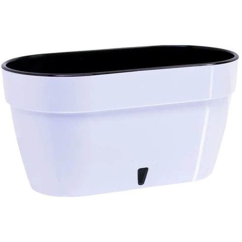купить Цветочный горшок Santino Jardiniera Asti 300 (5.2L, Alb/Negru) в Кишинёве 