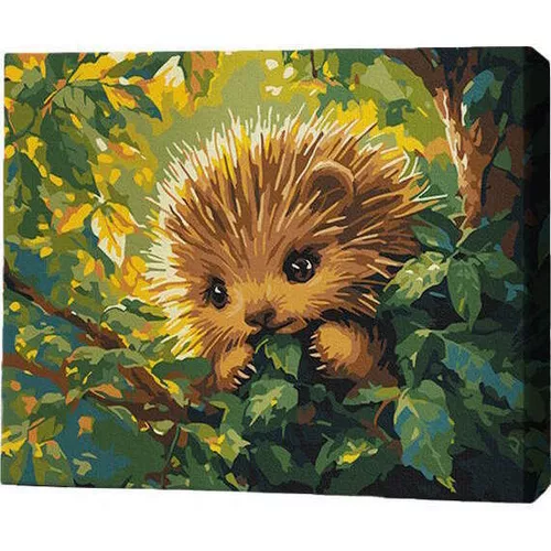 купить Картина по номерам BrushMe RMG0009FC 30x40 см (без коробки) Ежи в листве в Кишинёве 