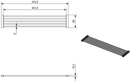 cumpără Accesoriu pentru chiuvete de bucătărie Reginox R37355 Portable drainer rack Stainless Steel în Chișinău 