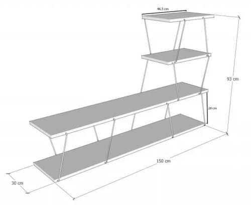 cumpără Comodă TV Trendy Ilgaz, Antracit 150x93x30cm în Chișinău 