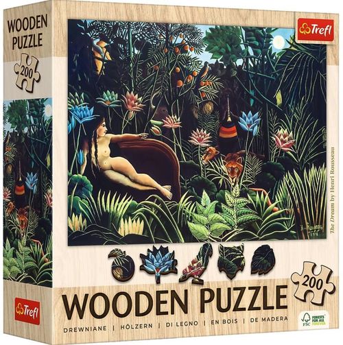 cumpără Puzzle Trefl 20253 Puzzles - 200 Wooden Puzzles - The Dream - Henri Rousseau_FSC în Chișinău 