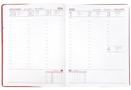 купить Блокнот IDEE Agenda saptamanala A4 2026 Standart Cherry Red (ID.1607) в Кишинёве 
