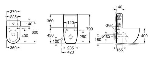 купить Унитаз Roca Meridian Compact A342248000 в Кишинёве 