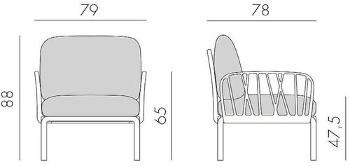 cumpără Fotoliu Nardi KOMODO POLTRONA BIANCO-avocado Sunbrella 40371.00.139 în Chișinău 