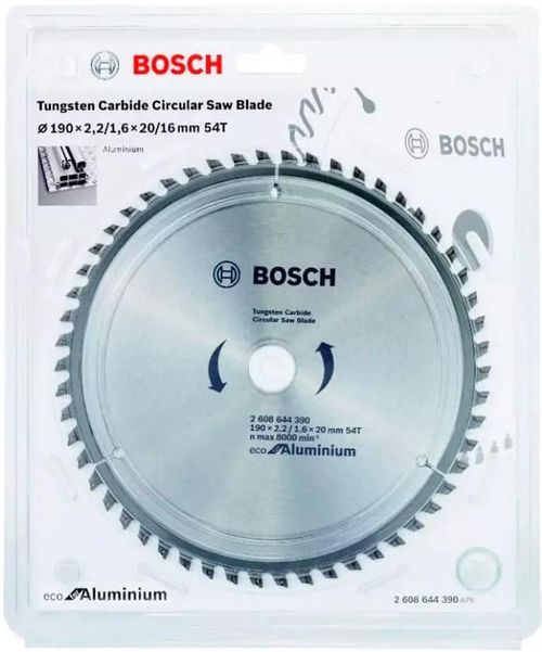 cumpără Disc de tăiere Bosch 2608644390 Disc ECO p/u alu 190x2.2/1.6x20 54T în Chișinău 