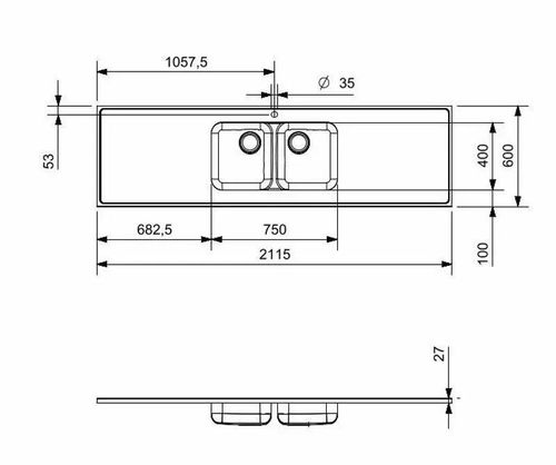 cumpără Chiuvetă bucătărie Reginox R36259 2115x600mm în Chișinău 