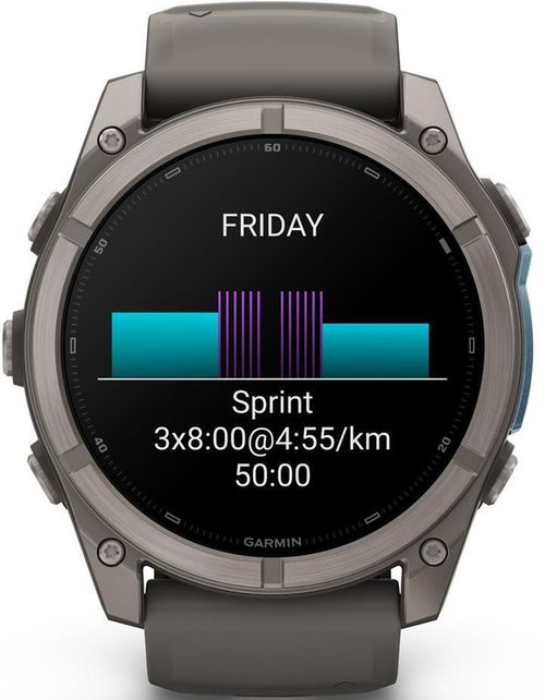 купить Смарт часы Garmin Fenix 9, 51mm, Bare Ti, Pebble Gray Band (010-04763-01) в Кишинёве 