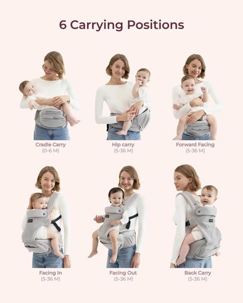 купить Кенгуру Momcozy HC014-GR00NB-B Marsupiu cu sezut pe sold Air Mesh-Grey в Кишинёве 