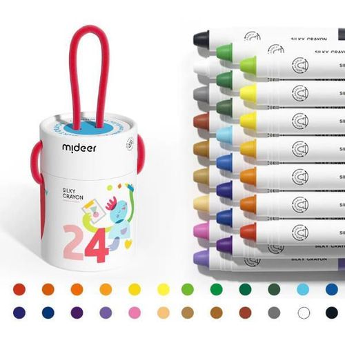 купить Набор для творчества Mideer MD4255 Set de creioane de ceară, 24 culori в Кишинёве 