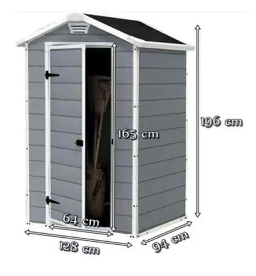 купить Садовый сарай Keter 57720 Manor 4x3, 129x103x196cm, gri/alb в Кишинёве 