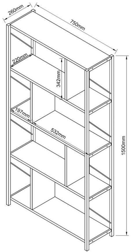 купить Стеллаж Remaks Genis Oak в Кишинёве 