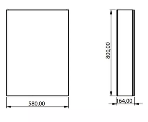 cumpără Oglindă baie Creavit Verti 60cm VE1060.01.VV în Chișinău 