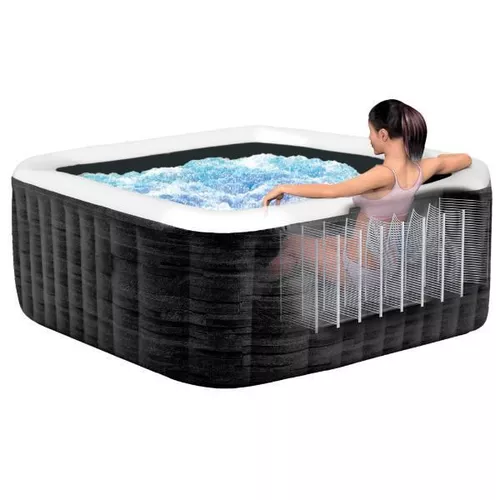 cumpără Piscină cu jacuzzi Intex 28452 Jacuzzi SPA gonflabil PureSpa Greystone Deluxe 239×239×71, 1098L, 6 persoane în Chișinău 