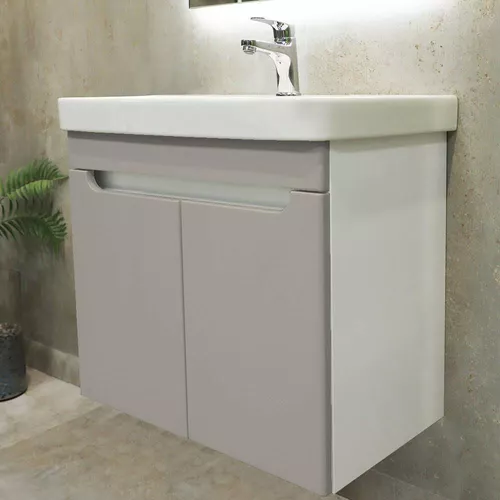 cumpără Dulap pentru lavoar Bayro подвесной Damat под умыв. Luxor 700 light grey în Chișinău 