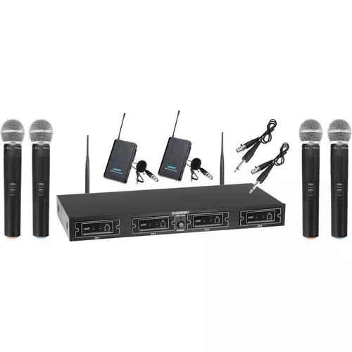 cumpără Microfon MCGREY UHF-4V2I Quad Wireless Microphone Set with 4 handheld transmitters and 2 bodypacks 00042744 în Chișinău 