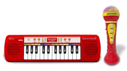 купить Музыкальная игрушка Bontempi 602120 Набор синтезатор с 24 клавишами и микрофон в Кишинёве 