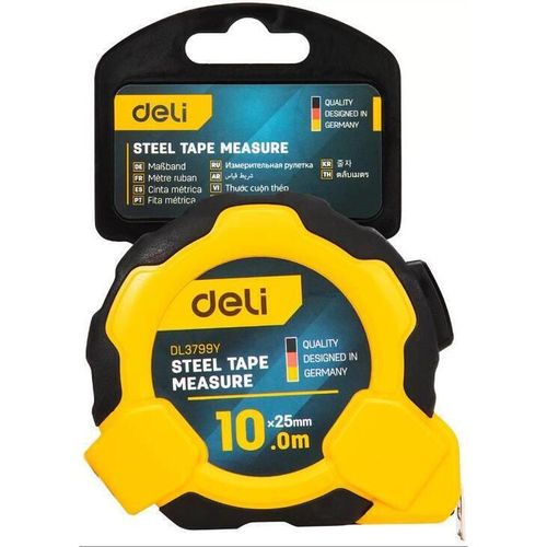 cumpără Bandă de măsurare Deli DLE3799Y Рулетка с автофиксатором, 25мм, 10м în Chișinău 
