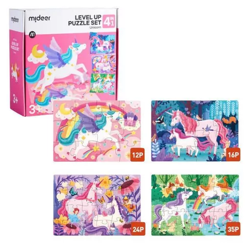 cumpără Puzzle Mideer CT1452 Puzzle Unicorn, 4 în 1 în Chișinău 
