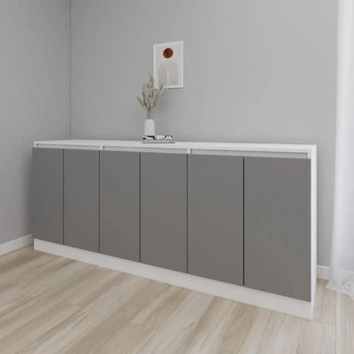 cumpără Comodă Smartex (16479) Т8 180cm Alb+Grafit în Chișinău 