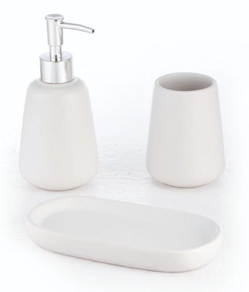 cumpără Set pentru baie Bisk 08231 Set baie din Ceramica MILO, alb în Chișinău 