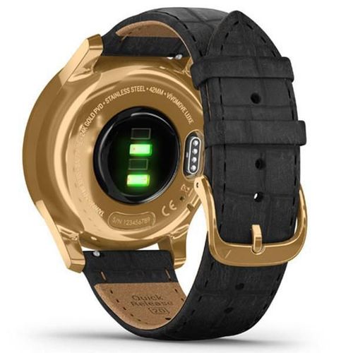 купить Фитнес-трекер Garmin Vivomove Luxe, Rose Gold, Light Sand Leather band (010-02241-22) в Кишинёве 