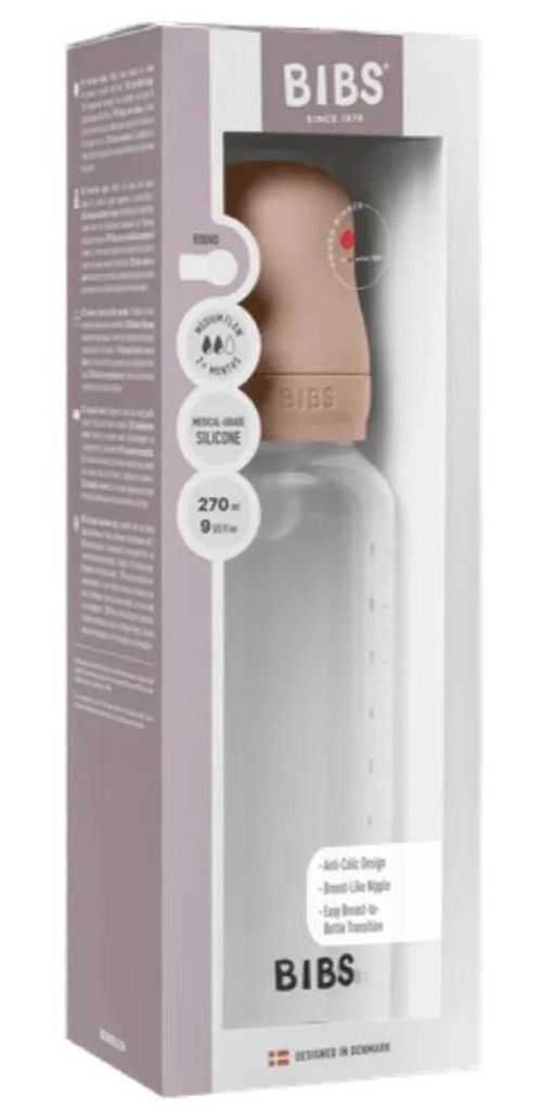 купить Поильник BIBS 50171244 Biberon din plastic anticolici Blush cu tetina din silicon 3+ luni, 270 ml в Кишинёве 