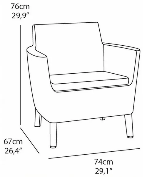 купить Садовая мебель Keter Salemo Duo Set Brown/Oat (258971) в Кишинёве 