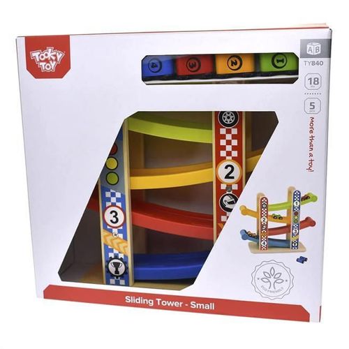 купить Машина Tooky Toy TY840 Traseul mini din lemn cu mașinuțe, 57391 в Кишинёве 