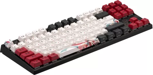 купить Клавиатура Varmilo VEM87 Beijing Opera 87Key, EC V2 Rose, EN/UKR, White Led, Black в Кишинёве 