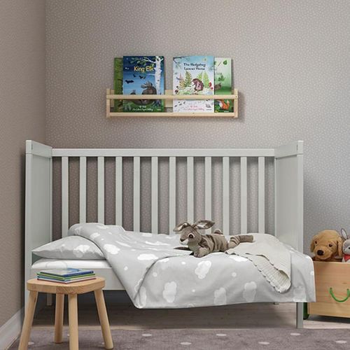 купить Детское постельное белье Ikea Ringduva 60x120 (Alb/Gri) в Кишинёве 