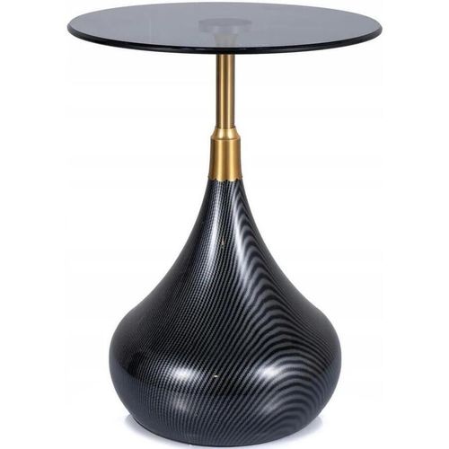 cumpără Măsuţă cafea Signal Taurus szklo FI 40*54 dymione/czarny în Chișinău 