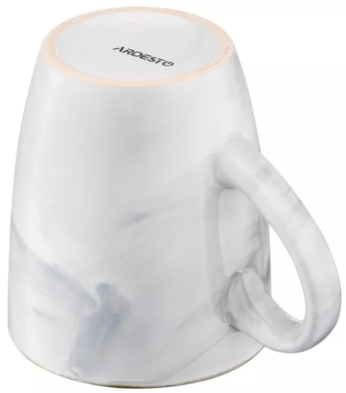 купить Чашка Ardesto AR2939MRW Marmo, 390 мл, белый в Кишинёве 