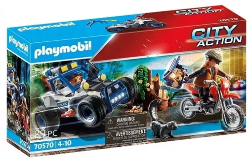 cumpără Mașină Playmobil PM70570 Police Off-Road Car with Jewel Thief în Chișinău 