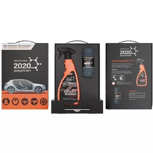 купить Средство для ухода за авто Polychrom 2020 Set COCKPIT REINIGER GUAVA 500 ml + lavetă microfibră в Кишинёве 